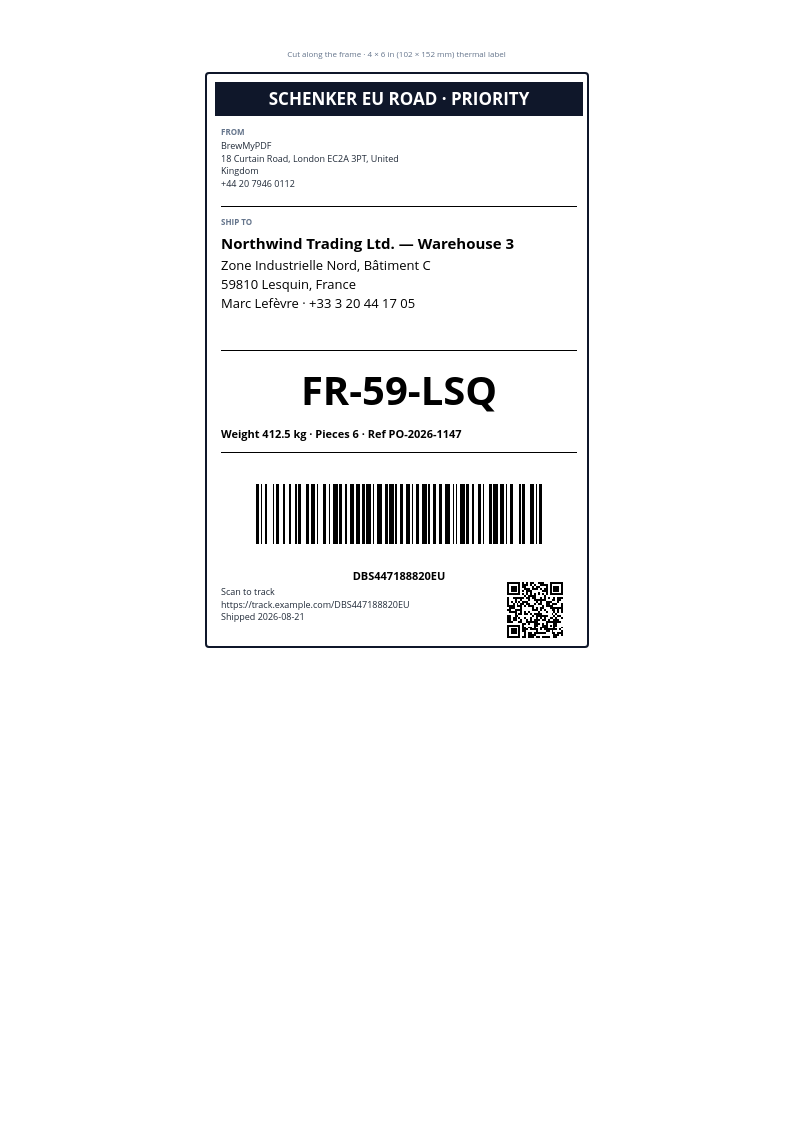 Shipping Label